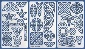 img 2 attached to 📔 Aleks Melnyk #37 Metal Journal Stencils: Celtic Knot, Wicca, Irish designs for Painting, Wood Burning, Pyrography, Wood Carving, Embroidery & Viking Symbols - 3 PCS Templates