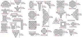 img 1 attached to 📔 Aleks Melnyk #37 Metal Journal Stencils: Celtic Knot, Wicca, Irish designs for Painting, Wood Burning, Pyrography, Wood Carving, Embroidery & Viking Symbols - 3 PCS Templates