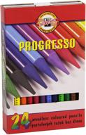 ко-iнур просгрессо - 24 бездревесных цветных карандаша (модель 8758): высококачественные художественные материалы для ярких творений. логотип