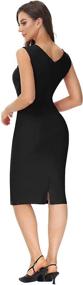 img 2 attached to 👗 Belle Poque Women's Retro 1950s Sleeveless Pencil Dress in Black, Ideal for Work - Size: Medium