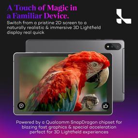 img 1 attached to 📱 Lume Pad Tablet - 3D Tab Light Field Screen, 10.8” - Android 10 Tablet with 128GB Storage - Ideal for Gaming and Work - 2560 x 1600 - 16MP Dual Camera - Moon Gray