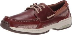 img 4 attached to Dunham Men's Slip-On Loafers Captain Boat Shoes in Brown