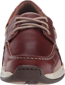 img 3 attached to Dunham Men's Slip-On Loafers Captain Boat Shoes in Brown