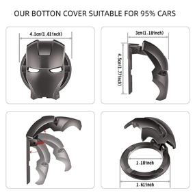 img 2 attached to 🚗 Enhanced Car Engine Start Stop Button Cover: Decorative Ring & Protective Shield, Universal Fit - Anti-Scratch, 2 Packs