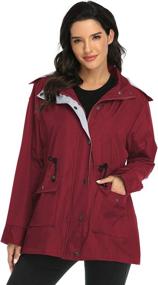 img 2 attached to Arthas Women's Light Rain Jacket - Waterproof Outdoor Trench Raincoat with Hood - Lightweight & Plus Size - Ideal for Girls