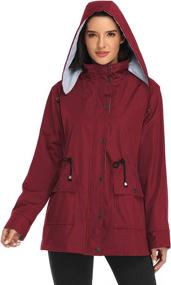 img 1 attached to Arthas Women's Light Rain Jacket - Waterproof Outdoor Trench Raincoat with Hood - Lightweight & Plus Size - Ideal for Girls