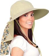 👒 stay safely stylish with women's sun hats: neck flap, large brim, uv protection, foldable fishing & hiking cap логотип