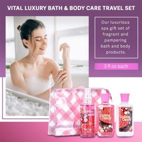 img 3 attached to 🛁 Indulge in Pure Bliss with Vital Luxury Bath & Body Care Travel Set - A Perfect Home Spa Gift Set featuring Body Lotion, Shower Gel, and Fragrance Mist - Enriched with Natural Extracts for Men & Women (Cotton Candy Bliss)