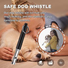 img 3 attached to 🐕 Howan Dog Training Whistle: Stop Barking with Professional Trasonic Silent Adjustable Whistle Frequencies - Perfect for Recall Training, Includes Free Black Strap Lanyard (Black)