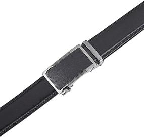 img 2 attached to HYRISON Genuine Leather Automatic Buckle Black Men's Accessories for Belts