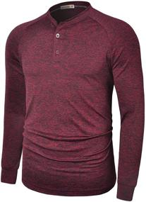 img 4 attached to Moisture Wicking Henley Shirts Lightweight Men's Clothing