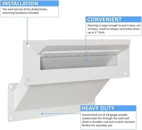 img 3 attached to 📬 Durabox Grey Through-The-Wall Mail Slot: Secure Two-Piece Deposit Chute for Documents, Mail, Checks, and Payments