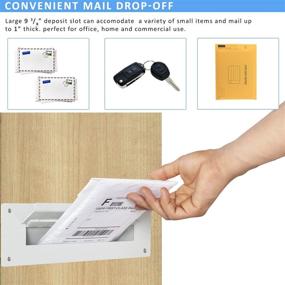 img 2 attached to 📬 Durabox Grey Through-The-Wall Mail Slot: Secure Two-Piece Deposit Chute for Documents, Mail, Checks, and Payments