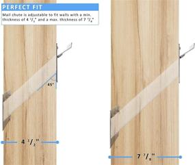 img 1 attached to 📬 Durabox Grey Through-The-Wall Mail Slot: Secure Two-Piece Deposit Chute for Documents, Mail, Checks, and Payments