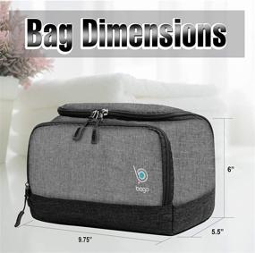 img 2 attached to Bago Dopp Kit for Men and Women – Hanging Toiletry Bag with Hanging Hook, Inner Organization, Fits Travel Size Toiletries – SnowBlue and Snow Gray Options