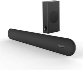 img 4 attached to 🎥 140W 2.1 Channel Soundbar with 6.5&#34; Wired Subwoofer, BYL Soundbar Bluetooth 5.0 Speaker for TV & Home Theater System