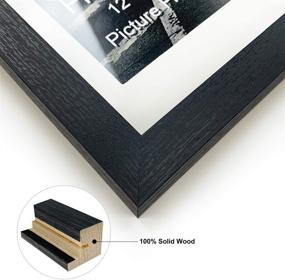 img 1 attached to Finefarm 12x16 Frame: Stylish Black Picture Frame for 11x14 Photos, Ideal for Living Room and Office Wall Décor