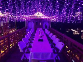 img 1 attached to 🎄 Nielfoi 400 LED 32 Foot Purple LED Icicle Lights with Clear Wire for Christmas Decorations - Enhanced SEO