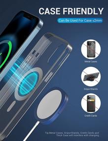 img 3 attached to Power Up Your iPhone 13 with the Blue Magnetic Wireless Charger & 20W 🔌 Fast Wall Plug – Compatible with 13/13 Pro/13 Pro Max/13 Mini/12/12 Mini/12 Pro/12 Pro Max/AirPods Pro!