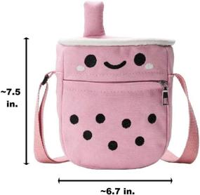 img 2 attached to 🐻 ZOOEYBEAR Boba Milk Tea Shoulder/Crossbody Bag - Adorably Cute with Enhanced SEO