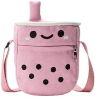 🐻 zooeybear boba milk tea shoulder/crossbody bag - adorably cute with enhanced seo logo