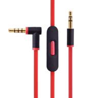 🎧 replacement cable/wire for beats by dre headphones solo/studio/pro/detox/wireless-red (discontinued) + oem leather pouch/bag for dr. dre monster-red logo