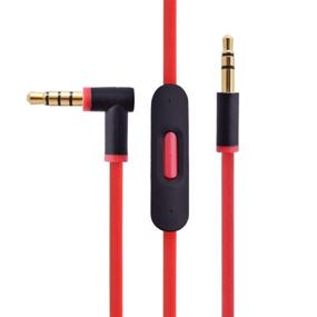 img 4 attached to 🎧 Replacement Cable/Wire for Beats By Dre Headphones Solo/Studio/Pro/Detox/Wireless-Red (Discontinued) + OEM Leather Pouch/Bag for Dr. Dre Monster-Red