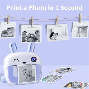 img 2 attached to 📸 Kids Instant Print Camera - Zero Ink, 1080P HD, 3 Rolls of Print Paper, 32G SD Card, 12 Color Pencils, Video Camera for Kids 3-14, WiFi Connect Supported - Portable Digital Camera