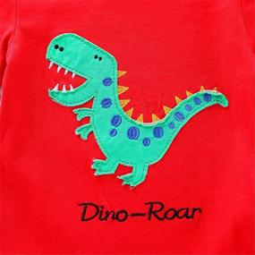 img 1 attached to 🦖 Dinosaur Theme Toddler T-Shirt for Boys 2-8 Years - Comfortable and Trendy Boys' Clothing