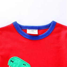 img 2 attached to 🦖 Dinosaur Theme Toddler T-Shirt for Boys 2-8 Years - Comfortable and Trendy Boys' Clothing