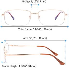 img 2 attached to Yuluki Blocking Semi Rimless Computer Eyestrain