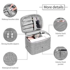 img 2 attached to 💄 Organize Your Cosmetics in Style with our Large Makeup Bag Travel Case - Perfect for Women On the Go!