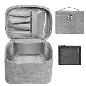 img 4 attached to 💄 Organize Your Cosmetics in Style with our Large Makeup Bag Travel Case - Perfect for Women On the Go!