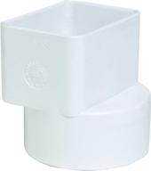 🌧️ p1923 2x3x3 pvc адаптер для слива открытый (flush downspout adapter) фирмы plastic trends логотип