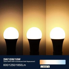 img 1 attached to 💡 Лампы LED Briignite: Энергоэффективные эквиваленты 50W, 100W, 150W с отличной яркостью (600LM, 1250LM, 1850LM)