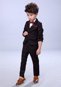 img 3 attached to 👔 Premium Boys' Clothing: Classic Business Wedding Suits & Sport Coats, Perfect for Casual Dresswear