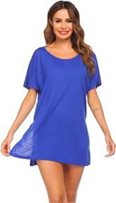 img 3 attached to Ekouaer Semi Sheer Swimsuit Coverup: Stylish Shoulder Women's Clothing in Swimsuits & Cover Ups