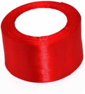 🎀 superior quality model worker 2" wide red solid satin ribbon - 25 yards logo