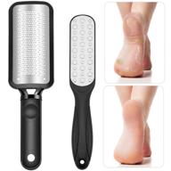 🦶 professional stainless steel foot file for effective hard skin removal on wet and dry feet - enhanced foot care pedicure logo