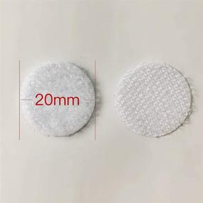 img 3 attached to 🔘 250 Pairs of White Vkey Sticky Back Coins: 2cm Diameter Hook & Loop Self Adhesive Dots Tapes