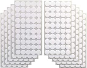 img 4 attached to 🔘 250 Pairs of White Vkey Sticky Back Coins: 2cm Diameter Hook & Loop Self Adhesive Dots Tapes