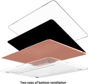 img 1 attached to 📱 B BELK Compatible MacBook Air 13 inch Case 2021-2018: Soft Shell + Keyboard Cover + Screen Protector, Clear