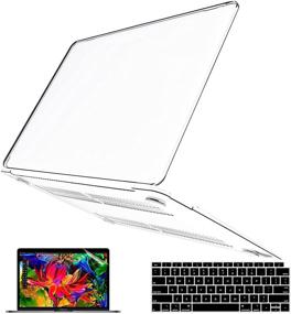 img 4 attached to 📱 B BELK Compatible MacBook Air 13 inch Case 2021-2018: Soft Shell + Keyboard Cover + Screen Protector, Clear