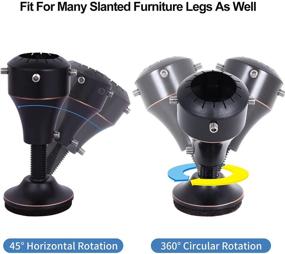 img 2 attached to Adjustable Risers Rotatable Furniture Diameter