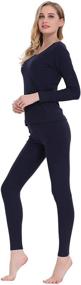 img 1 attached to Cherrydew Womens Thermal Underwear Fleece Women's Clothing for Lingerie, Sleep & Lounge