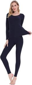 img 2 attached to Cherrydew Womens Thermal Underwear Fleece Women's Clothing for Lingerie, Sleep & Lounge