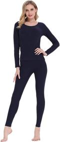 img 4 attached to Cherrydew Womens Thermal Underwear Fleece Women's Clothing for Lingerie, Sleep & Lounge