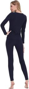 img 3 attached to Cherrydew Womens Thermal Underwear Fleece Women's Clothing for Lingerie, Sleep & Lounge