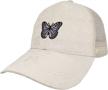 butterfly embroidery adjustable breathable sunbonnet logo