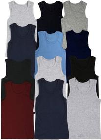 img 1 attached to 👕 ToBeInStyle Pack of 4 Tank Tops for Boys